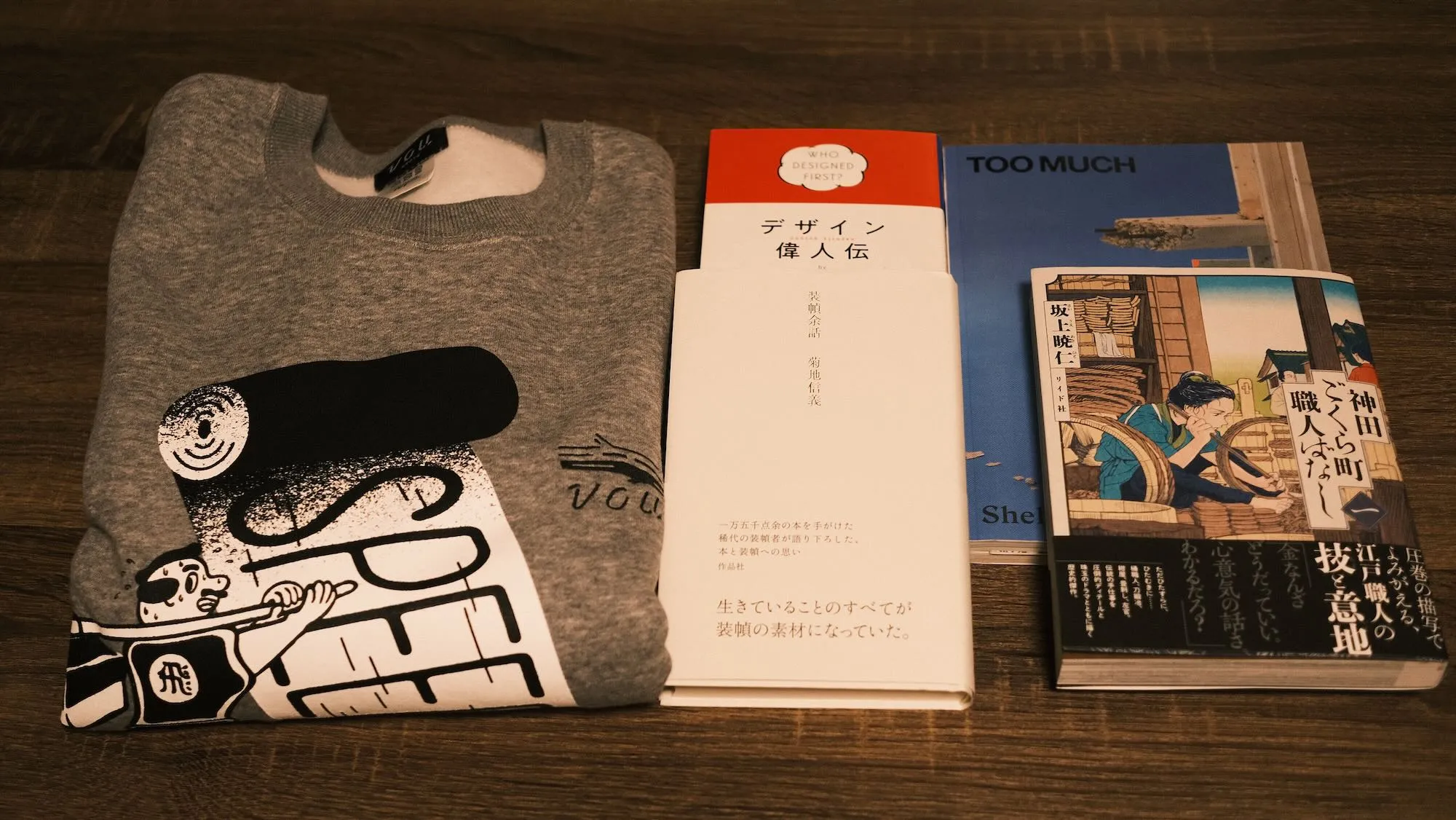 京都旅行で買った本、服など