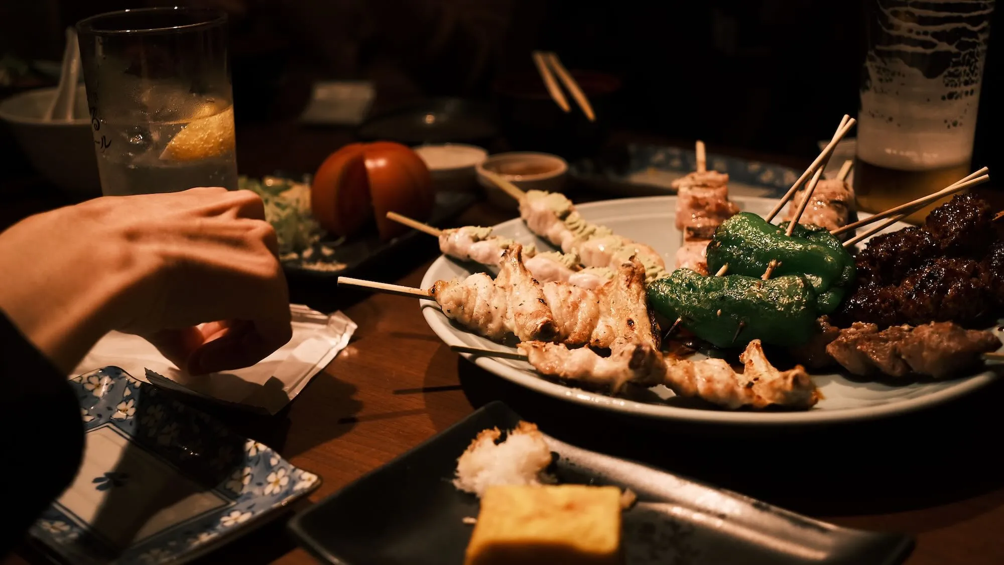 オンスク忘年会で言った焼き鳥。短い時間だったが面白い話がいろいろ聞けた