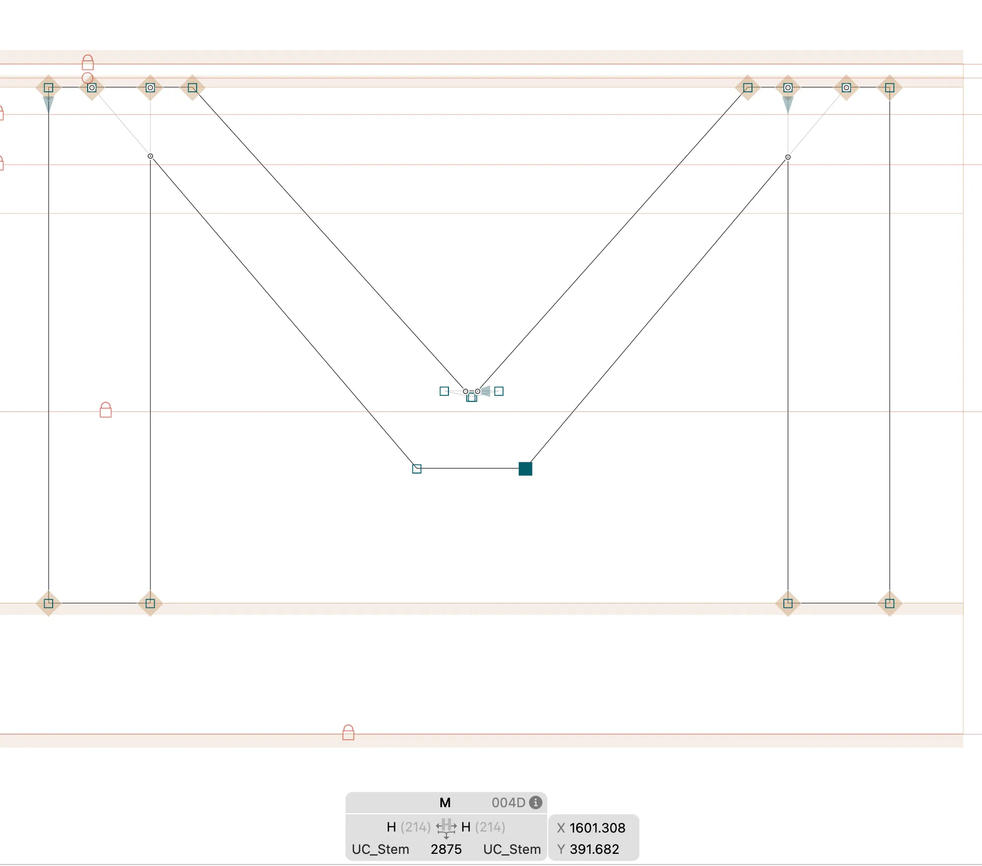 自身が報告した、re-interpolateで生成される中間図形に小数が入ってしまう不具合のスクリーンショット。1ユニット動かすだけで直るとはいえ、地味不便