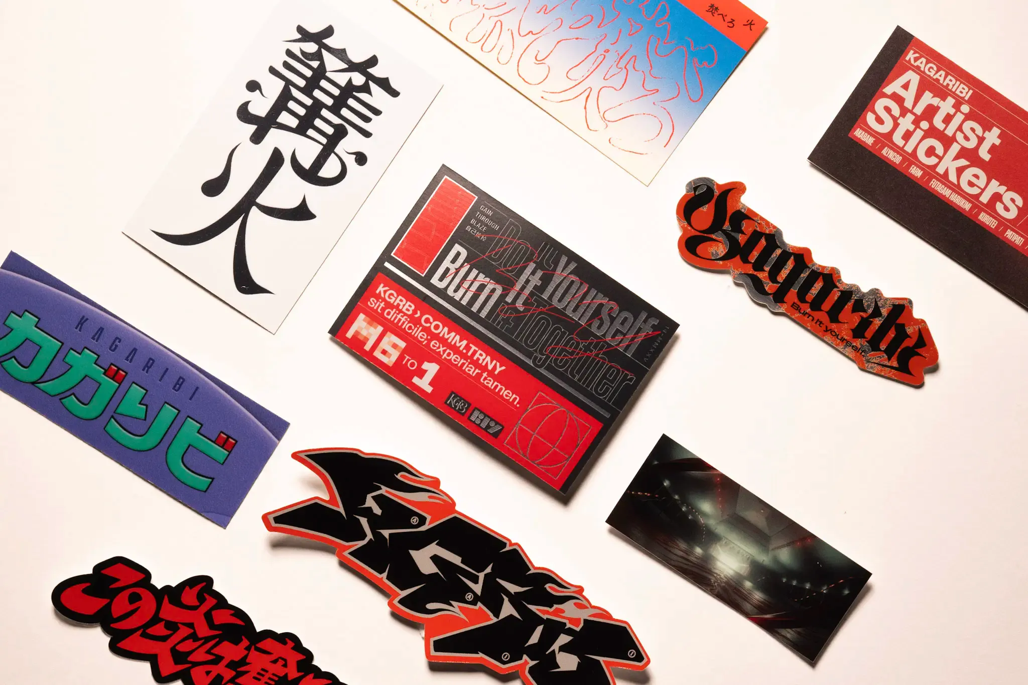 篝火14のアーティストステッカーの実物